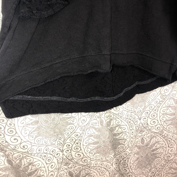 Free People Oversized Black Cold Shoulder Ruffle - Picture 9 of 11